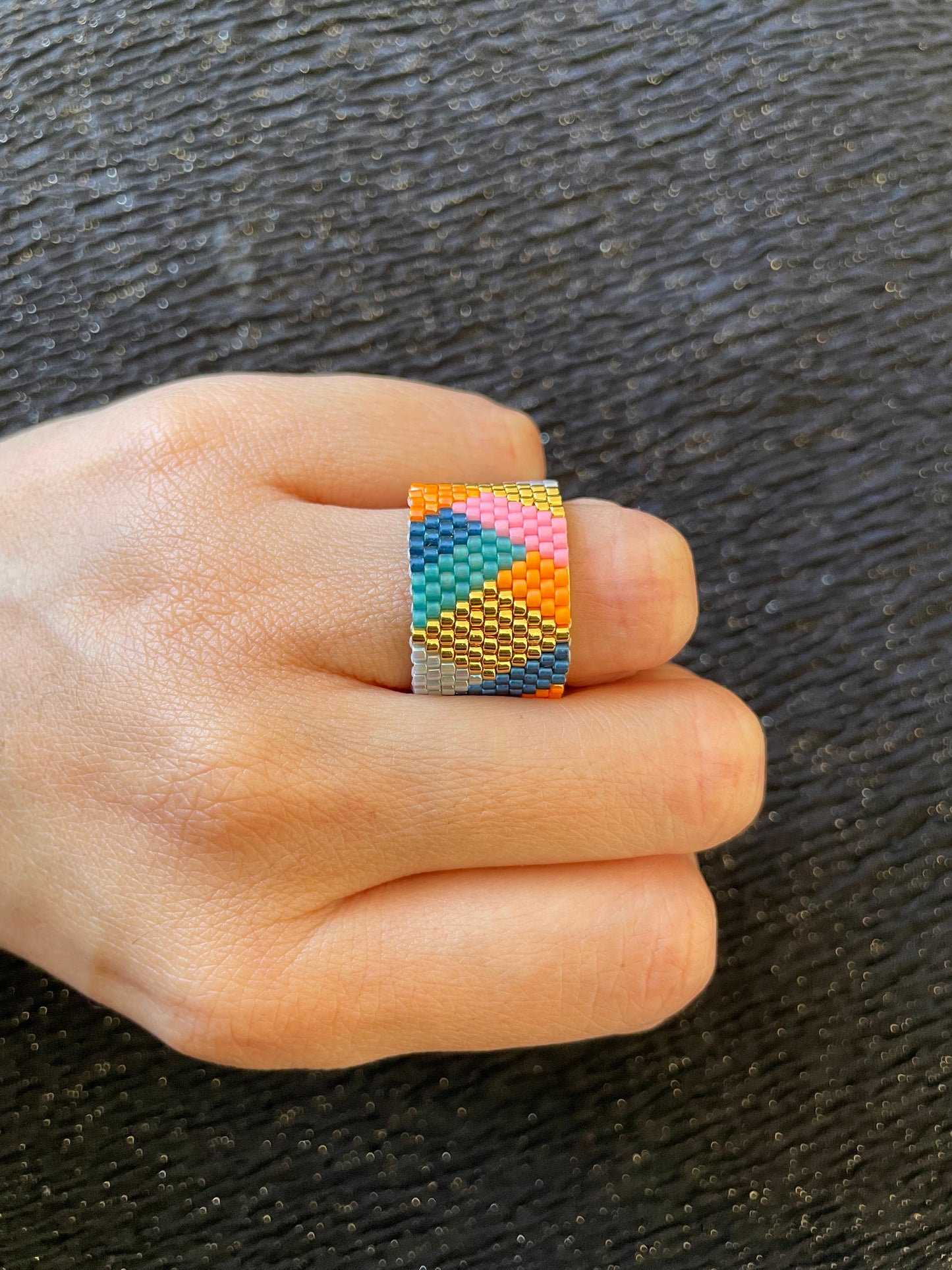 ANILLO MIYUKI 1,5 cm de alto