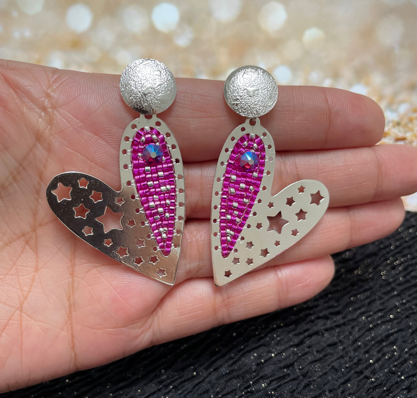 CORAZÓN ESTRELLADO PLATA