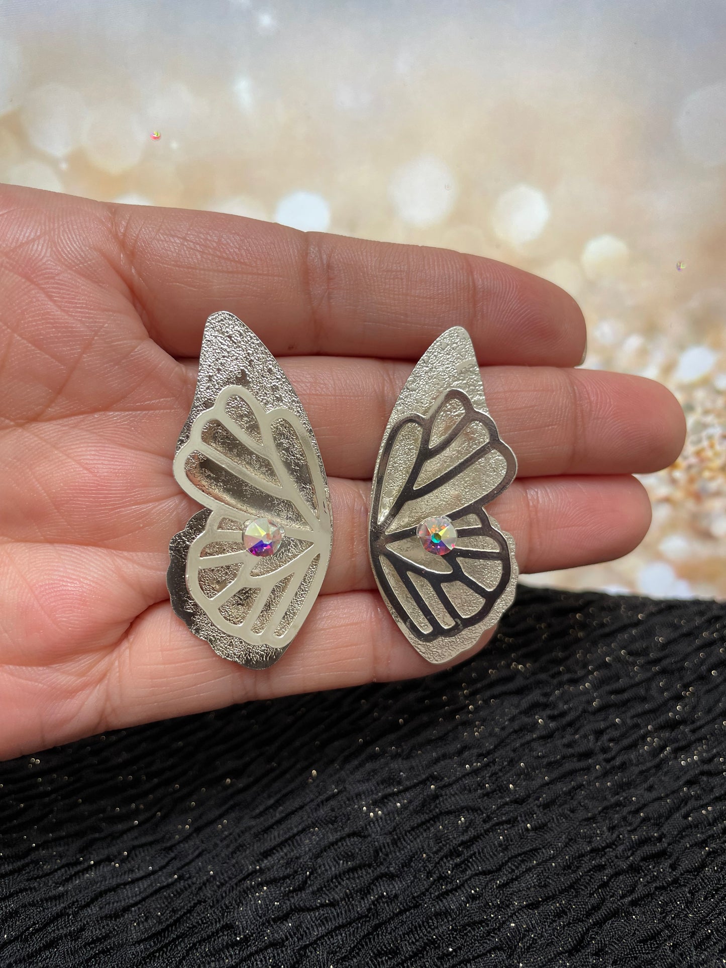 Maxi mariposas plata