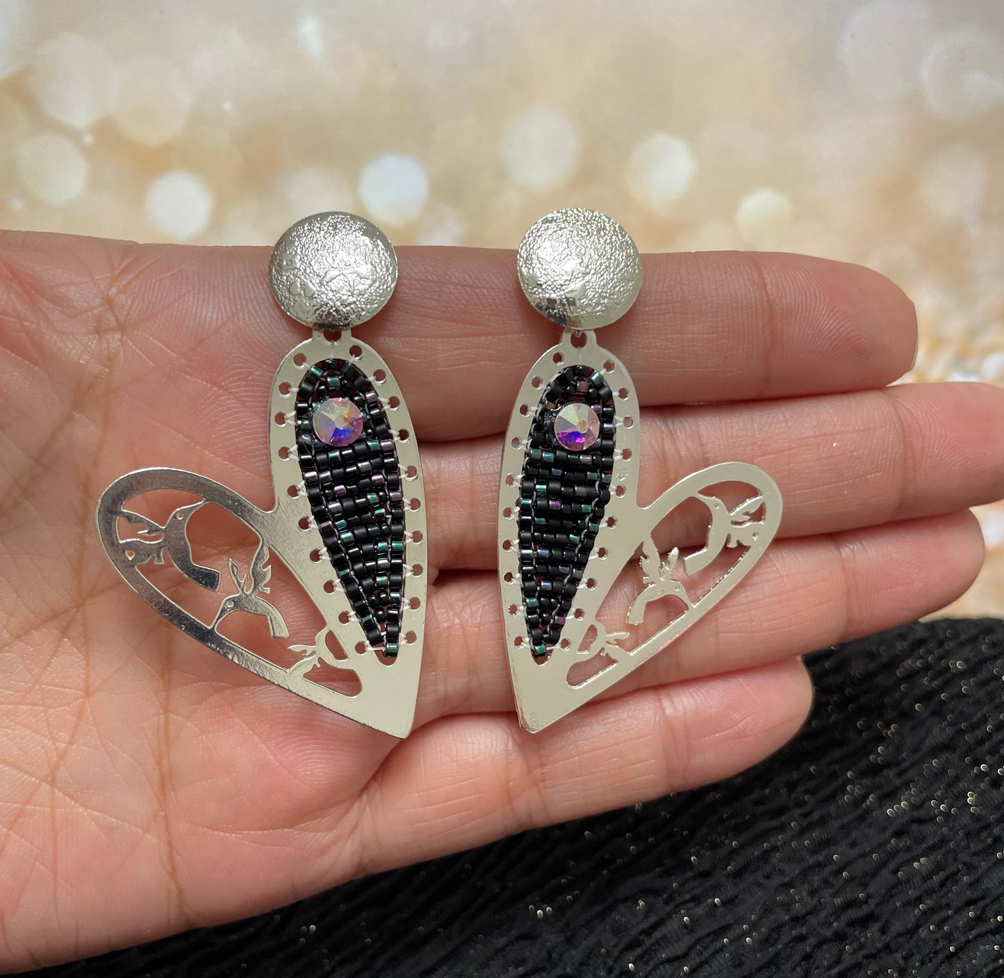 CORAZÓN COLIBRÍ PLATA